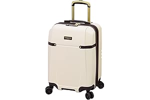 London Fog Brentwood II Chelsea Carry-On Luggage 20 Inch Expandable Hardshell Spinner Cream