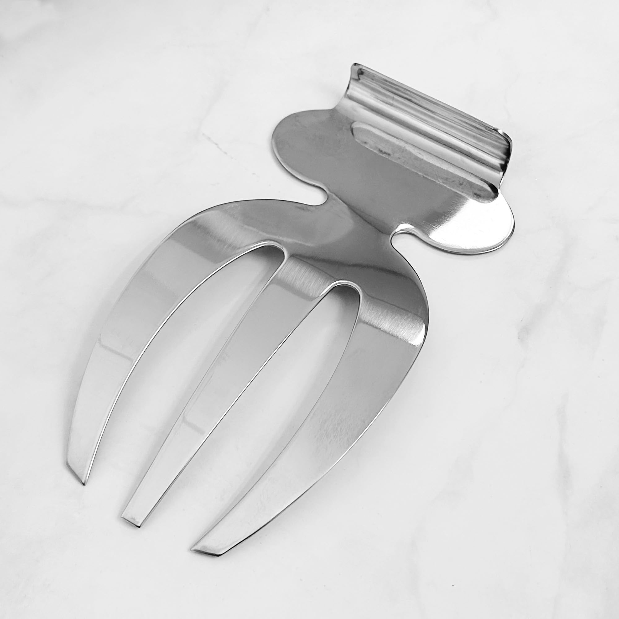 Supreme Housewares Juego de 2 servidores de ensalada de mano de acero inoxidable, prácticas asas de gancho para cuenco para un fácil almacenamiento, manos de ensalada para lanzar y servir ensalada