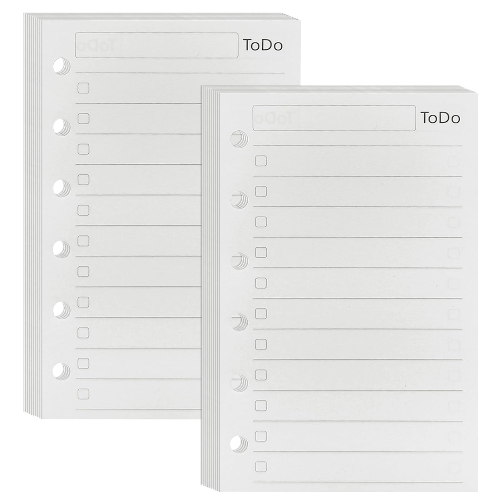 DY.2ten A7 To Do List Refills for 6 Ring Planner/Binder, 90 Sheets/180 Pages, Daily Task Checklist To Do Planner Inserts Paper, 100gsm, 3.27" × 5"