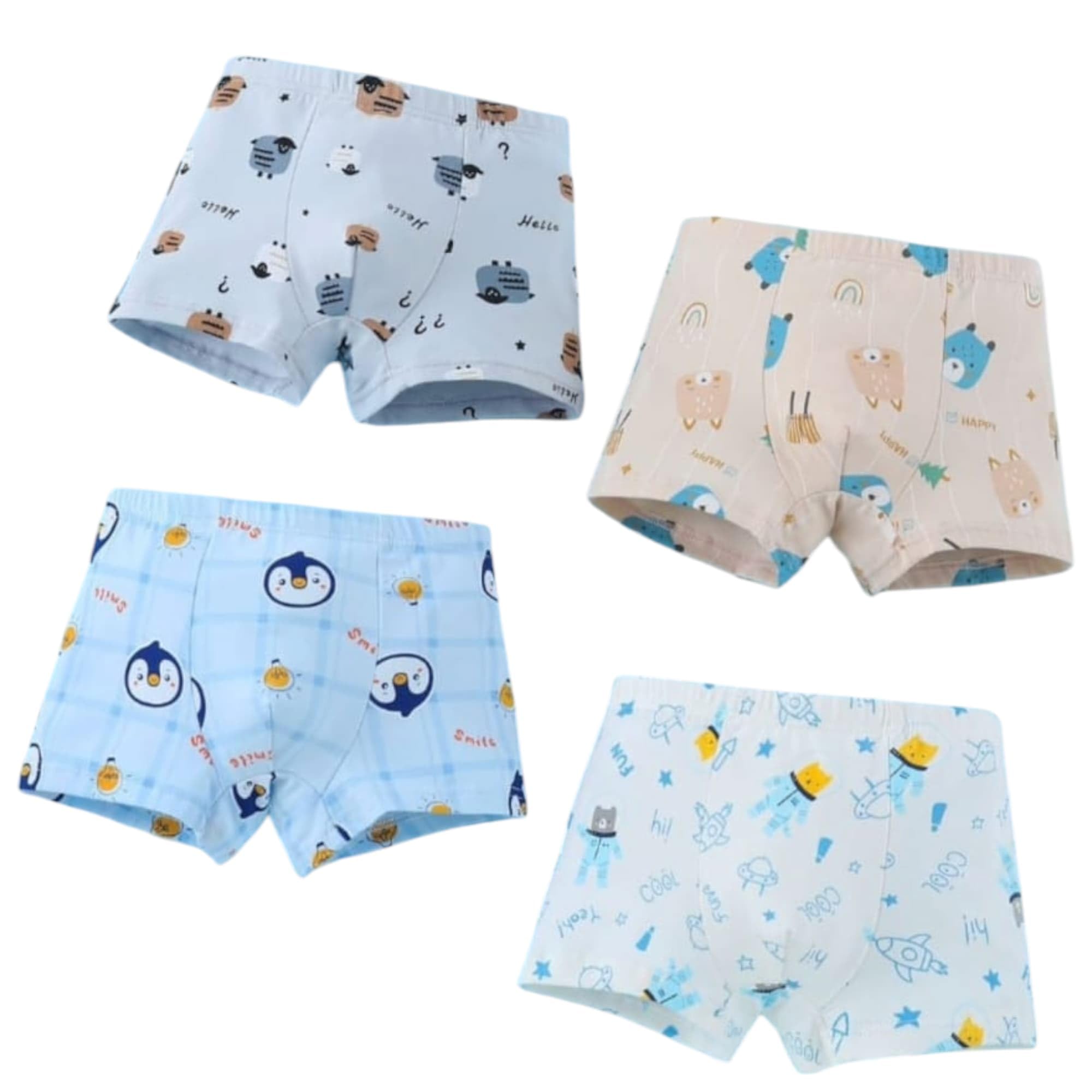 Tinnie Frenzy Boys' Premium Cotton Boxer Briefs – Soft, Breathable Underwear Multipack with Fun Prints & Bright Colors – Tagless, Comfy Fit (in, Age, 3 Years, 4 Years, Regular, 4, Multicolour) - Image 7 thumbnail