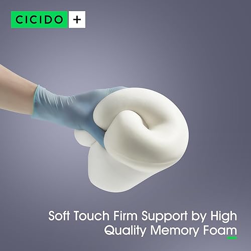 Miniatura 5 de CICIDO+ Almohada de apoyo lumbar para aliviar el dolor de espalda con almohadilla lumbar ajustable, cojín de espalda, soporte lumbar, corrector de