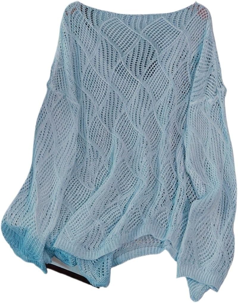 Women's V-Neck Hollow Loose Knit Cover Up, Cover-Up For Beach, Spring/Summer cover ups for swimwear