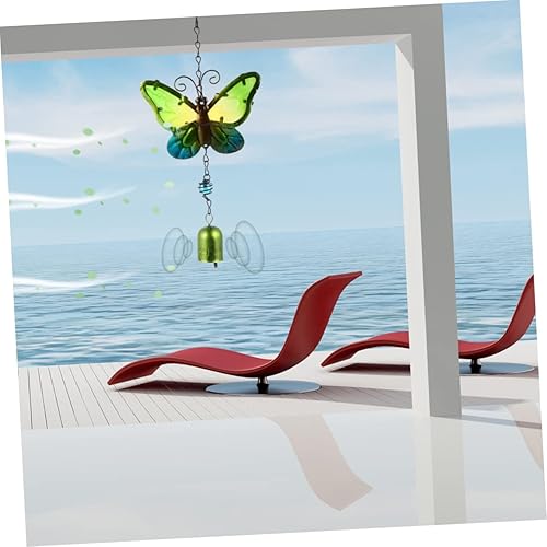 Miniatura 5 de Campanilla de viento de mariposa para colgar al aire libre, decoración de cristal, decoración de interiores, carillón decorativo 3D, campanilla de