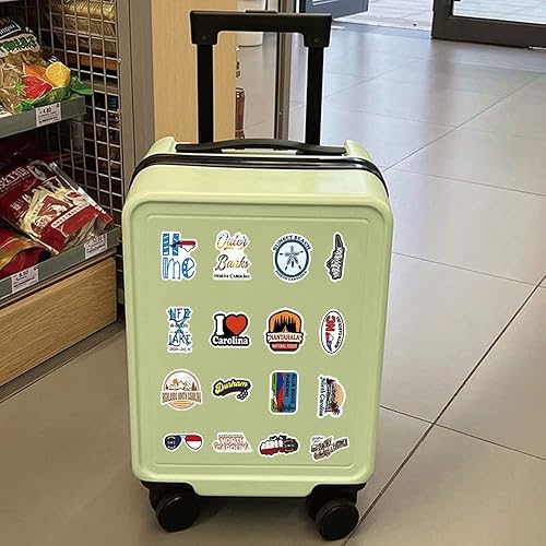 Miniatura 8 de Calcomanías de Carolina del Norte, 62 unidades de calcomanías relajantes de la naturaleza, paquete de calcomanías estéticas impermeables de vinilo