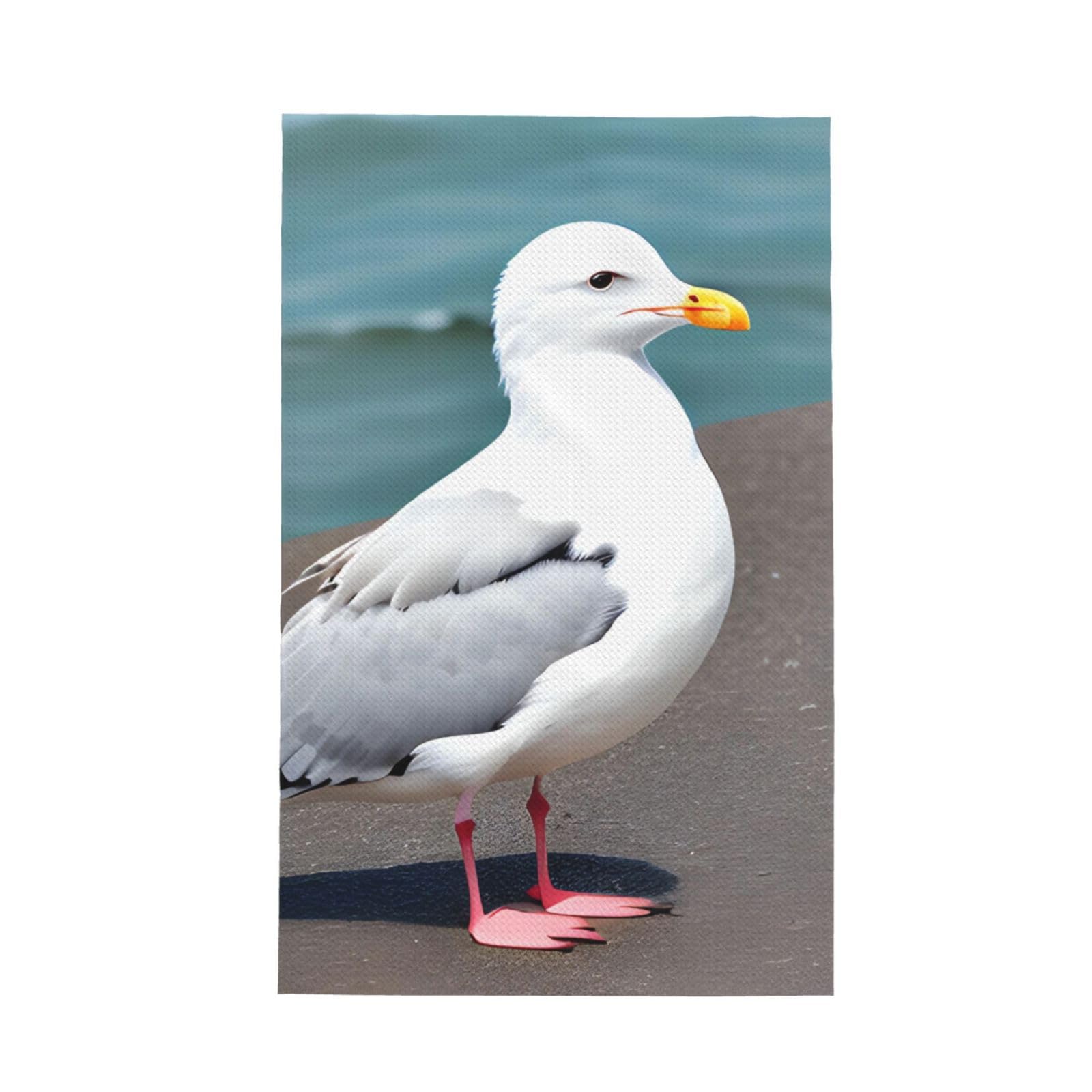 SXZVVBN Cute seagull Super Absorbent Microfibre Waffle Towels Fast Drying Dish Cloths Home Cafe Barista