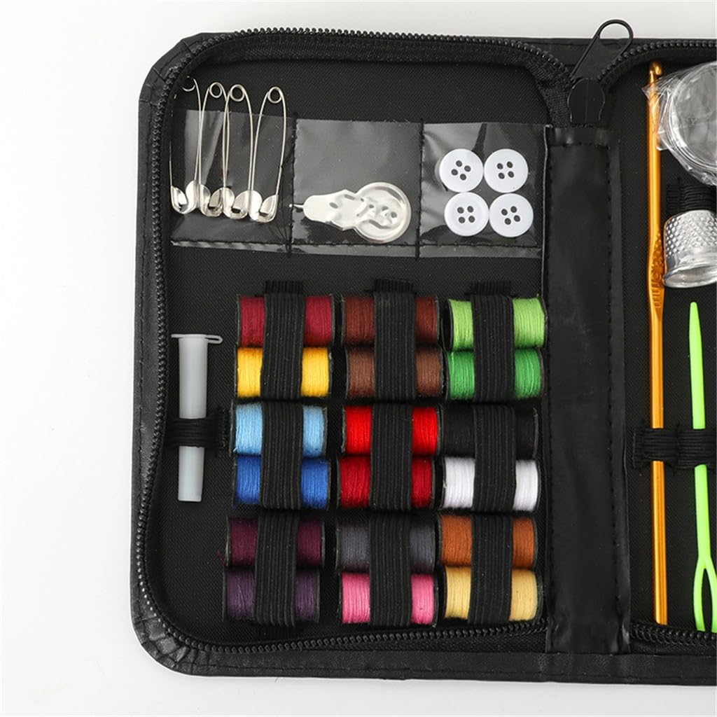 Kit de Costura para el hogar, Caja de Costura Multifuncional de 77 Piezas, Aguja de Coser, Bolsa de Costura, Suministros de Viaje