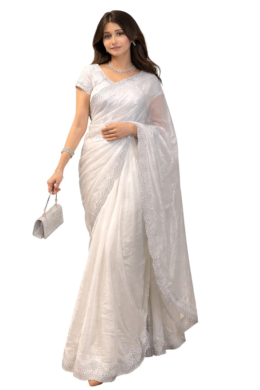 nosequeen Women Beautiful Soft Silk Designer Saree with blouse-picture-8
