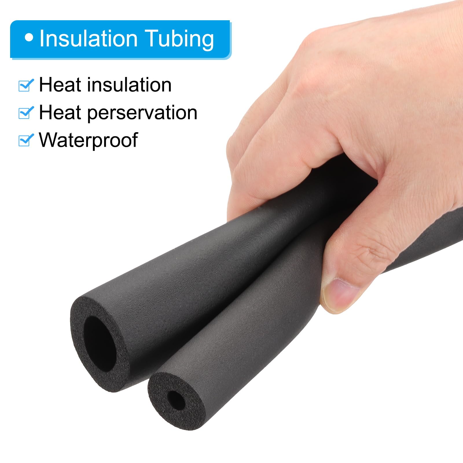 PATIKIL 1-5/16"(34mm) ID x 6.6Ft Pipe Insulation Foam Tubes - Image 4