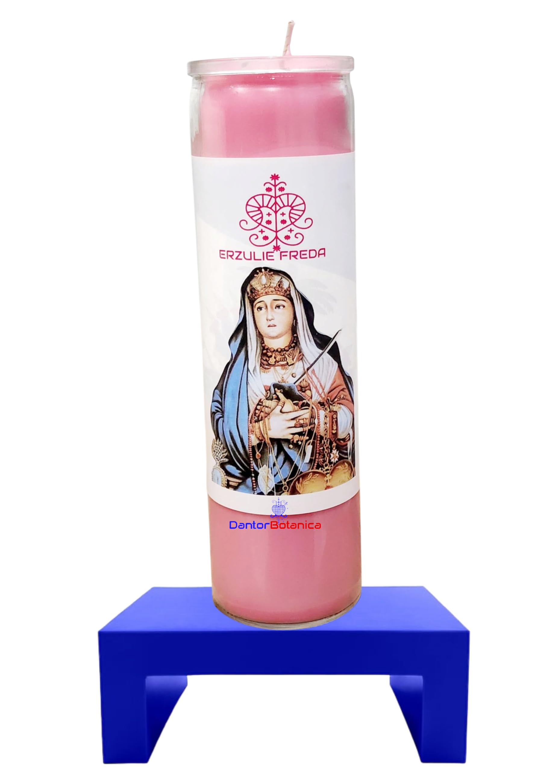 Erzulie Freda 7 Day Candle, Ritual Black Madona EziliFreda African Metresili Religious 7-Day Religious Prayer Candle,8 Inch Devotional Candle for Spiritual Rituals