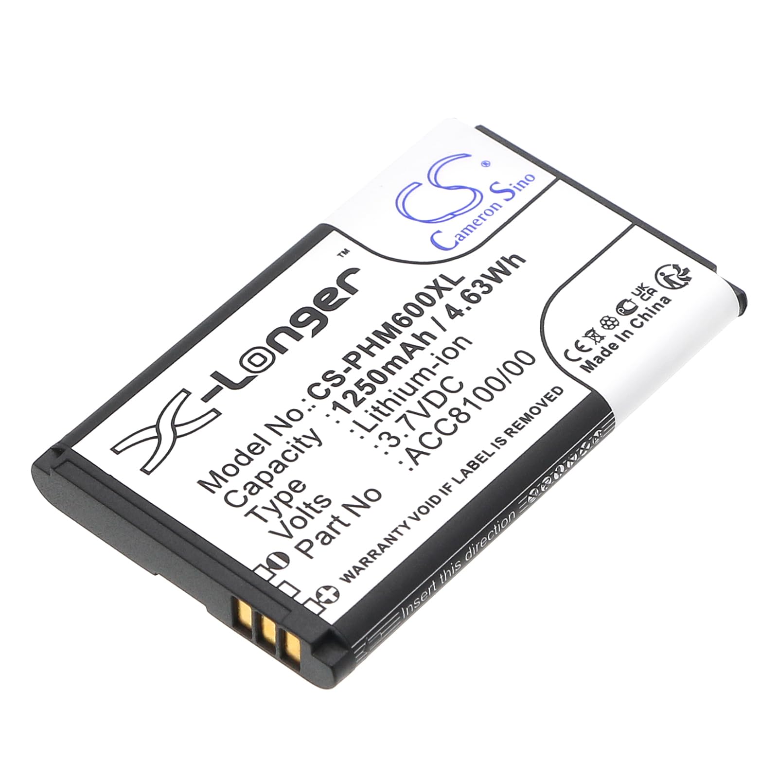 TCTK Akku 1250mAh Kompatibel mit [Philips] DPM6000, DPM7000, DPM8100, DPM8500, Pocket Memo DPM6000, Pocket Memo DPM7000, DPM8000 Ersetzt 8403 810 00011, ACC8100, ACC8100/00 FBA