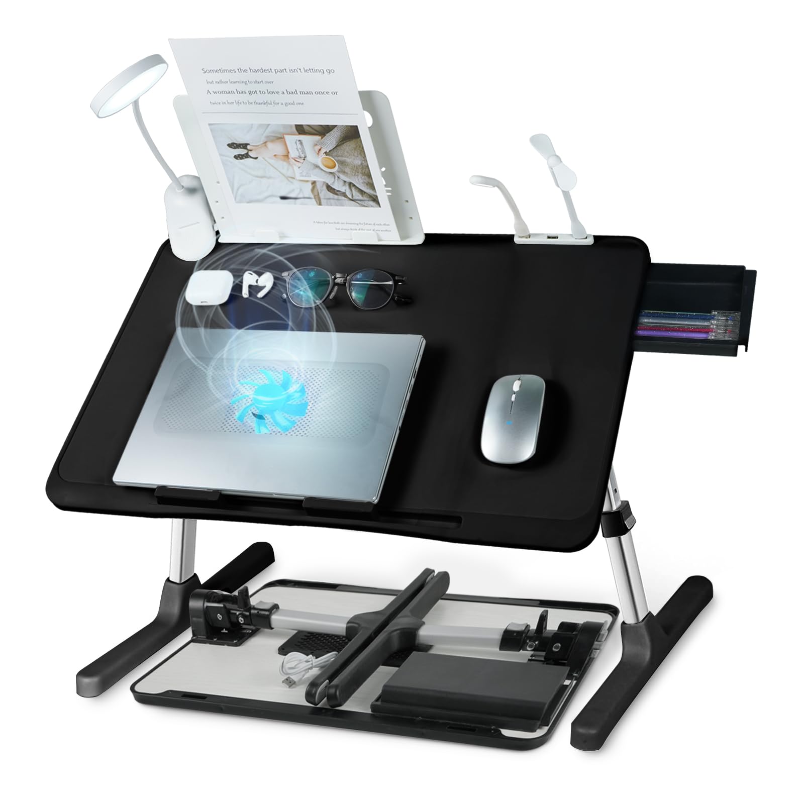 Amazon.com: iXTRA Laptop Lap Desk with Cooling Fan - Adjustable