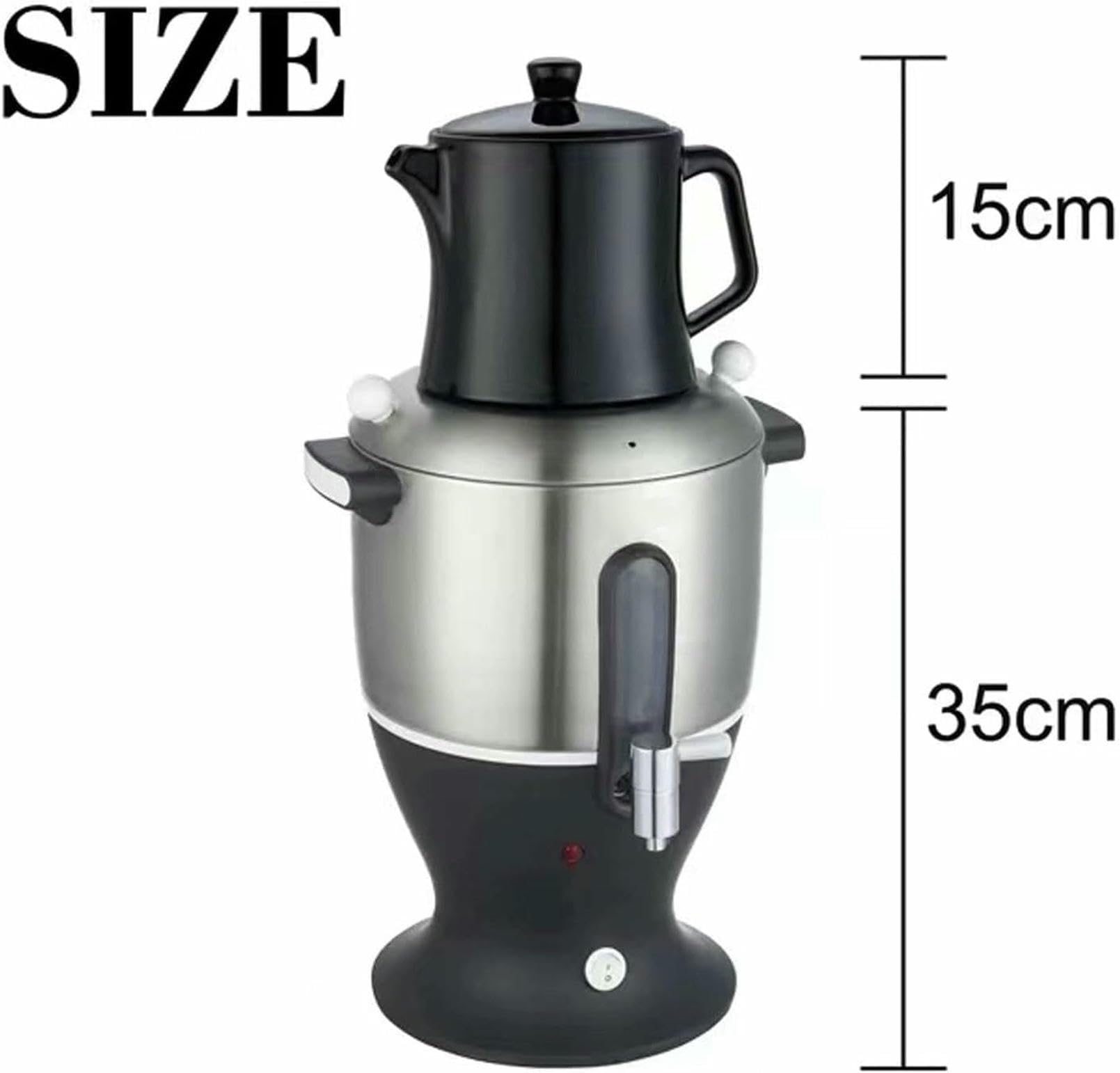 Machine À Thé Électrique Samovar, Double Casserole en Acier Inoxydable avec Fonction De Maintien Au Chaud, Chauffage Rapide Et Utilisation Facile pour La Maison Et Le Bureau