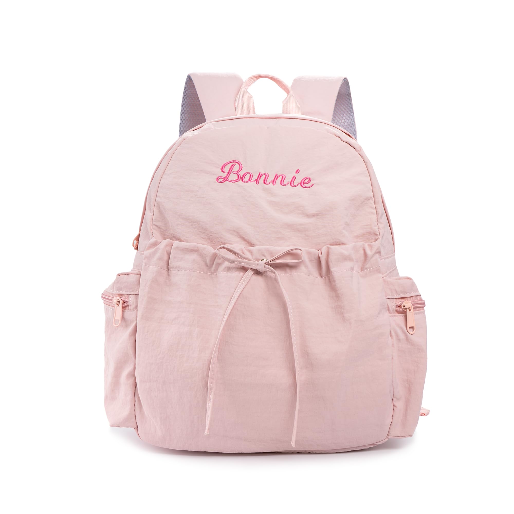 PIFTSURPRI Daycare Backpack Personalized Backpack with Multiple Pockets Cute Backpacks with Bow Ties for Little Ones Monogrammed 15inch Backpacks (