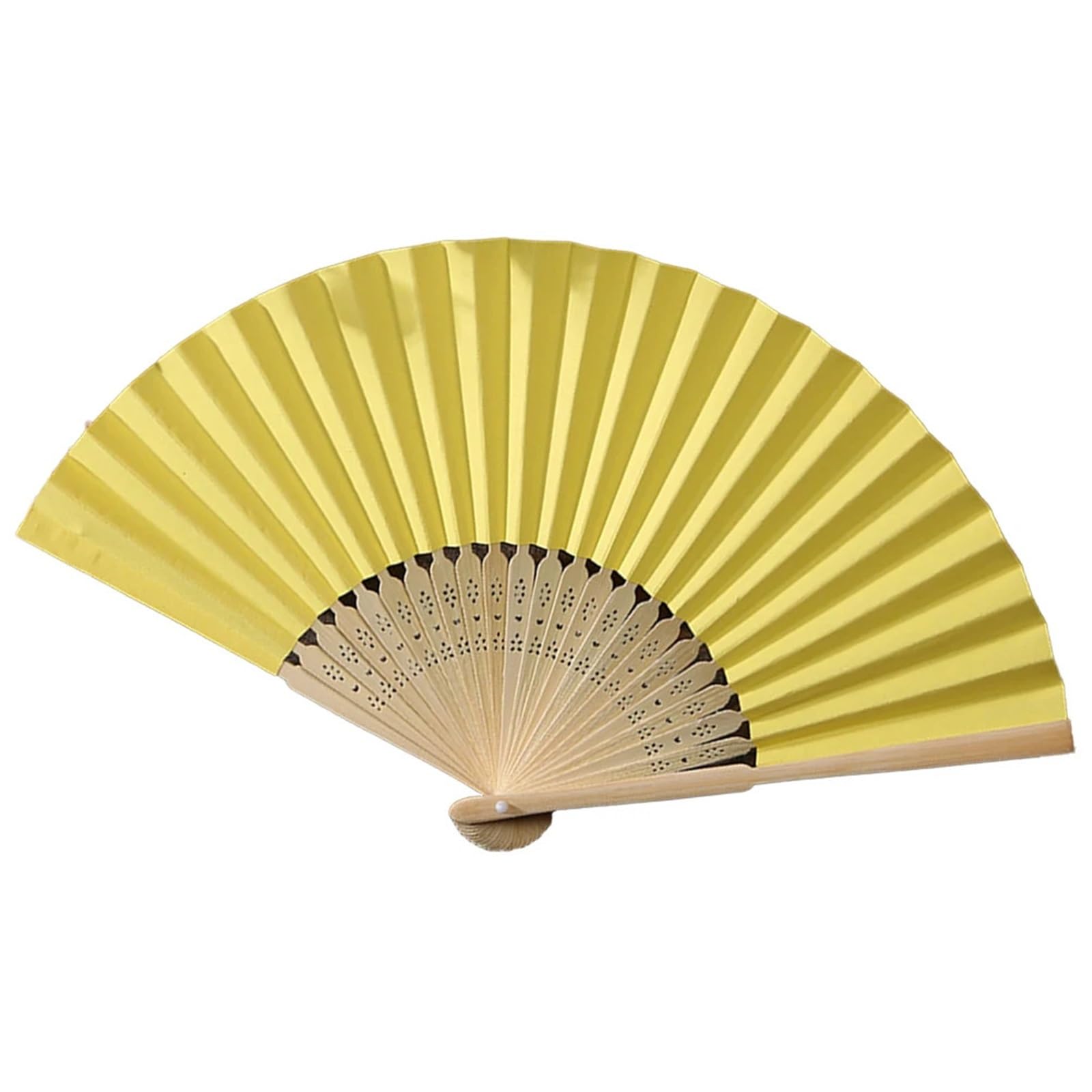 Cqahdsevf Yellow Paper Foldable Hand Fan