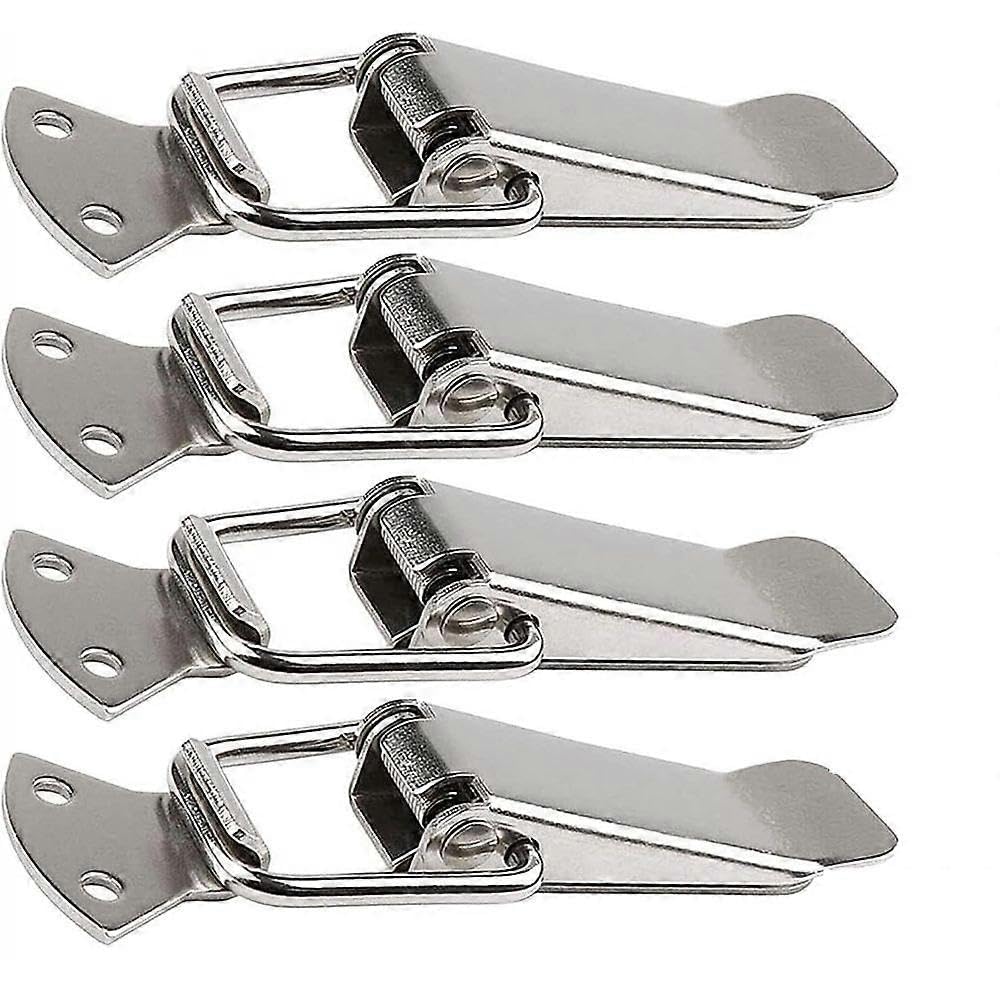 Joyhappst Image Color Stainless Steel Tension Clasp, 56Mm Lever Clasp, Toggle Spring Loaded Latch, Clamp Clip, Box Closure, Lock Cap For Toolbox