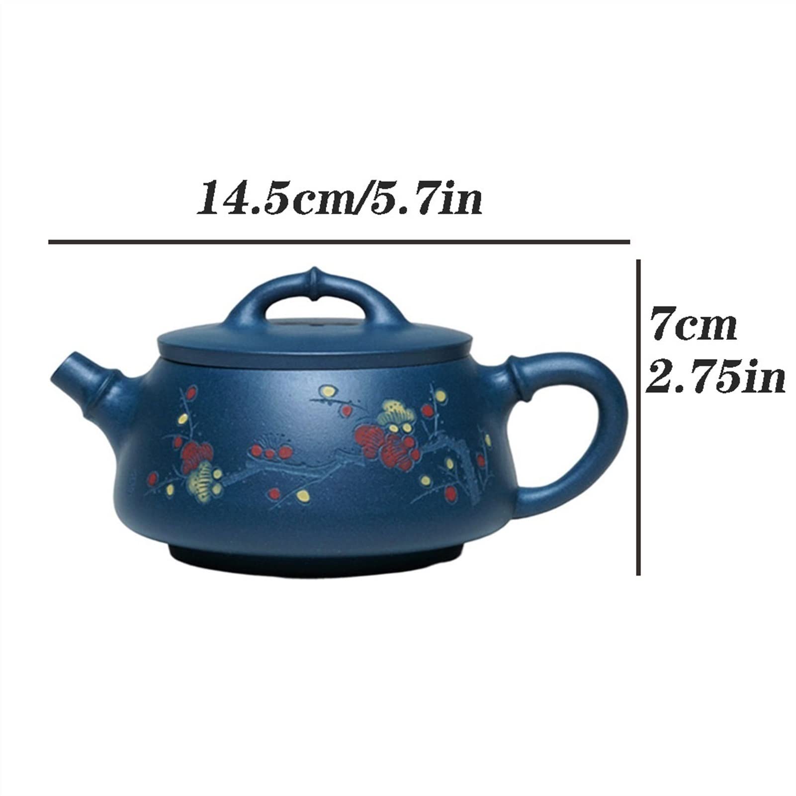 Dzbanek Do Herbaty 250 Ml Mały Dzbanek Zisha Wzór Kwiatu Śliwki Zestaw Do Herbaty Chiński Zestaw Do Herbaty Luźne Liście Czajnik Odpowiedni Do Herbaty Gongfu Zielony Czajniczek Do Herbaty