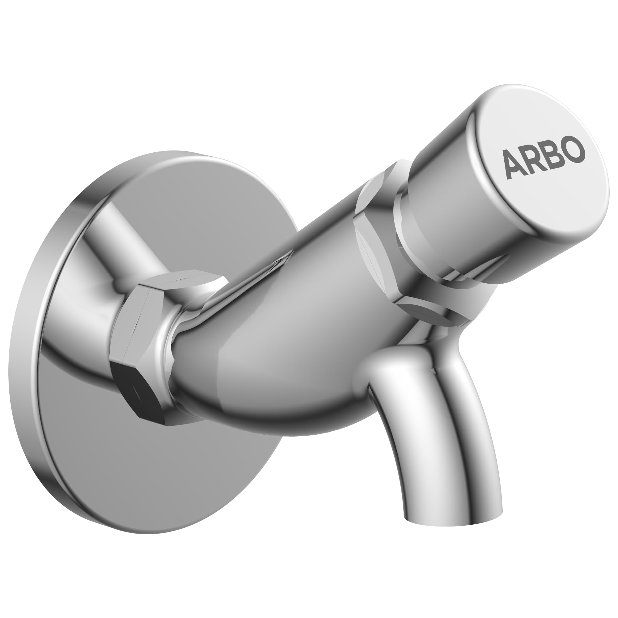 ARBO Pressmatic Push Tap with Wall Flange | Self-Closing Brass Wall-Mounted Faucet, Water-Saving Push Mechanism with 15mm Cartridge | Durable Utility Tap for Bathroom, Toilet & Basin Use - PM-5152-image-26
