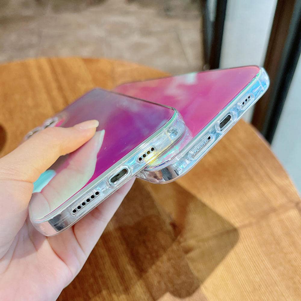 レインボー Apple iPhone Xs Transparent Rainbow Laser Soft Phone Case For iPhone 11 12