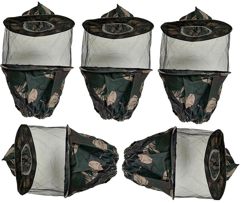 Honey Bee Cap Bee Veil, Bee Keeping Veil, Bee Protective Veil, Honey Bee Protection Veil- Pack of 5 PCS