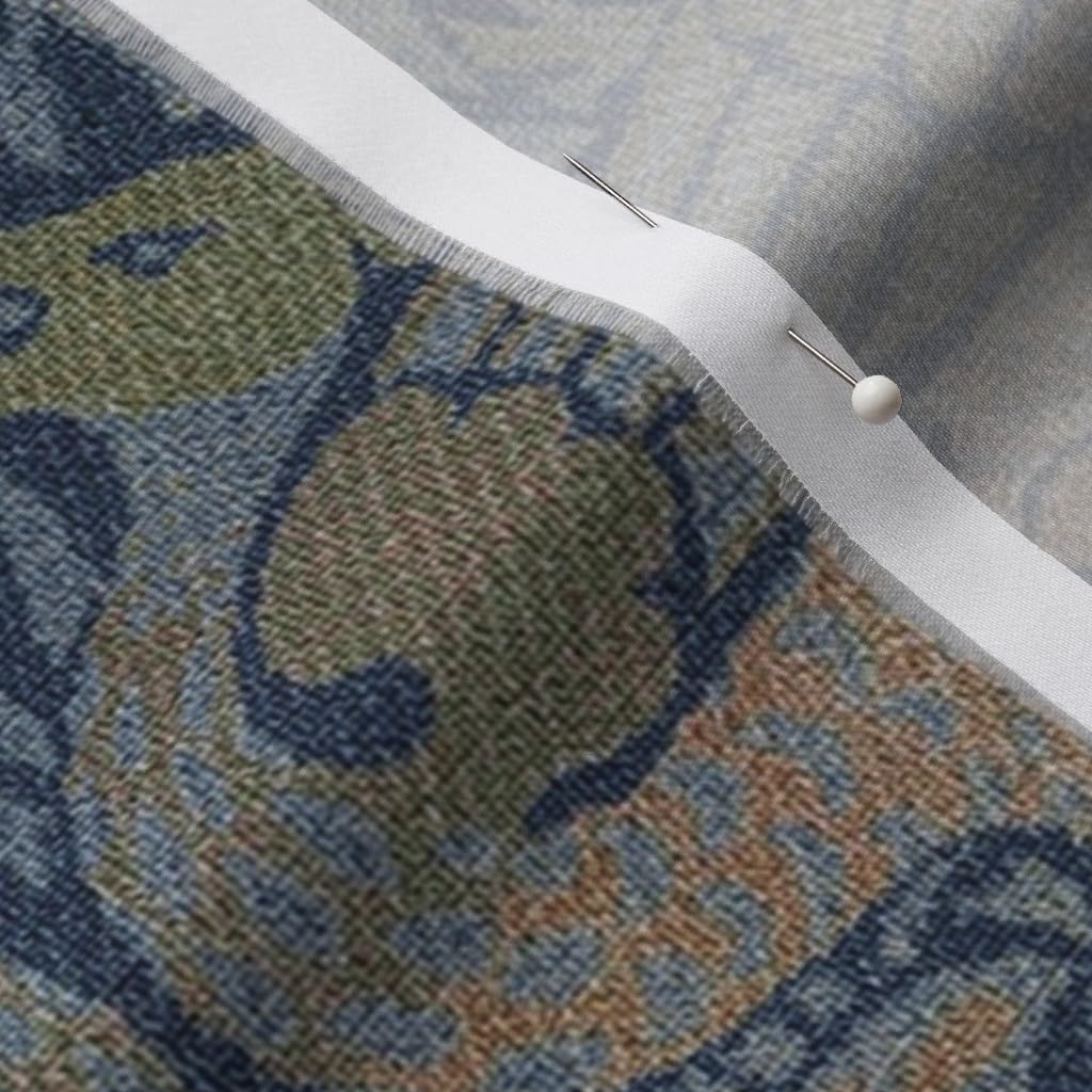 Spoonflower Fabric - Medieval Antique Look Victorian Morris Damask Edwardian Printed on Organic Cotton Sateen Fabric by The Yard - Sewing Quilting Apparel Home Decor