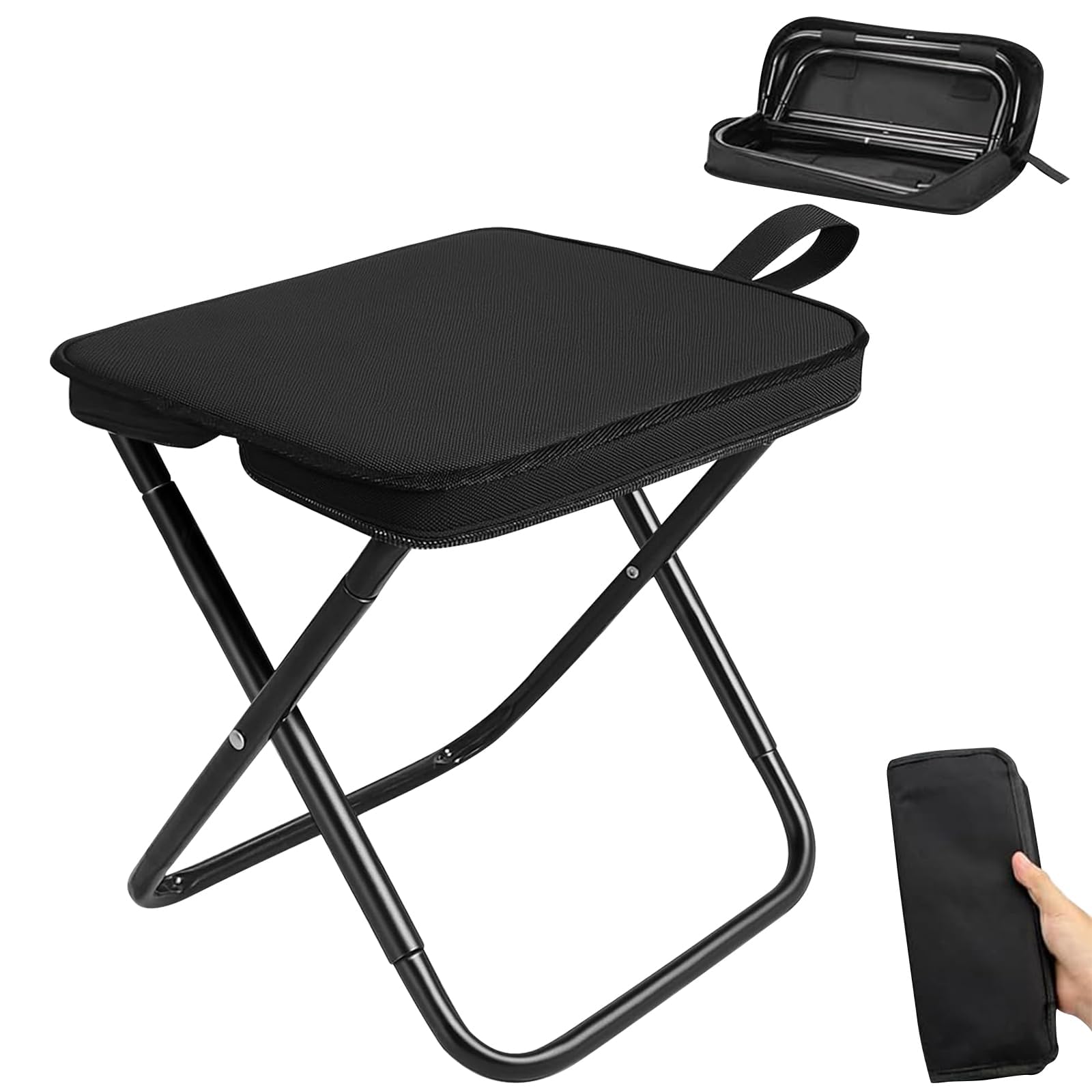 Portable Folding Bench, Folding Stool Camping, Small Portable Folding Stool for Camping, Fishing, Picnic, Travel and Hiking