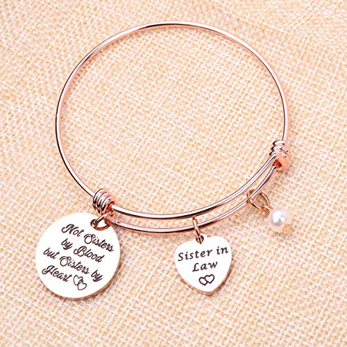 Sister in Law Bracelet Sister of The Groom Gift When I Married Your Brother I Gained A Sister Wedding Jewelry4