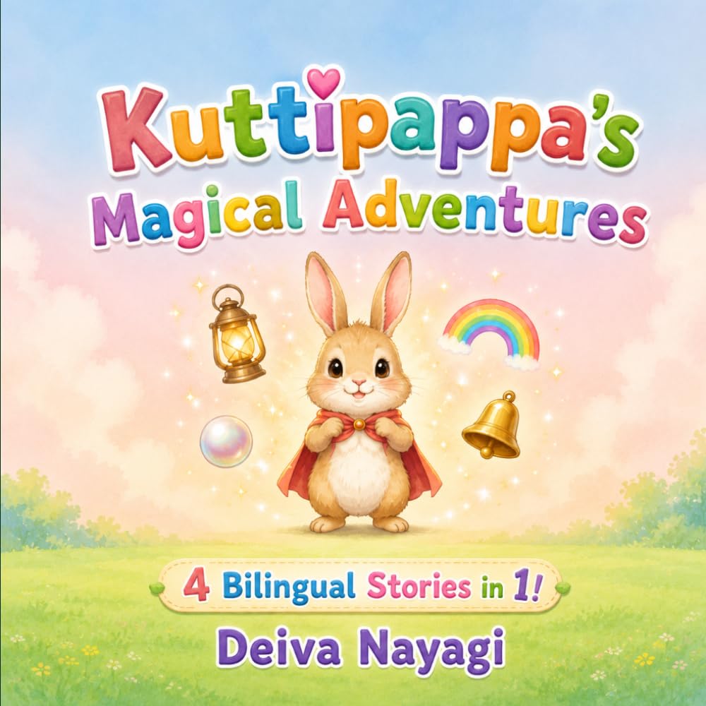 Kuttipappa's Magical Adventures: Bilingual English-Tamil Storybook for Kids: 4 Stories in 1! (Courage, Teamwork & Friendship)