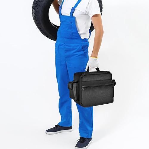 Vista 13 de Funda para compresor de aire compatible con el inflador de neumáticos DEWALT 20V MAX DCC020IB, organizador de almacenamiento de herramientas