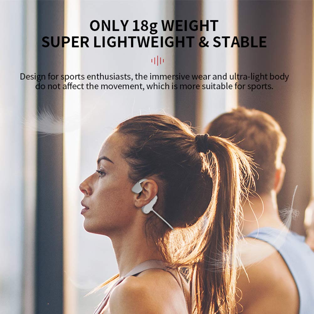 Bezprzewodowe słuchawki sportowe Bluetooth 5.0, otwarte ucho, do biegania, Hi-Fi 6D, stereo, IPX5, wodoodporne, odporne na pot, bezprzewodowe, sportowe, lekkie, dla mężczyzn, kobiet,
