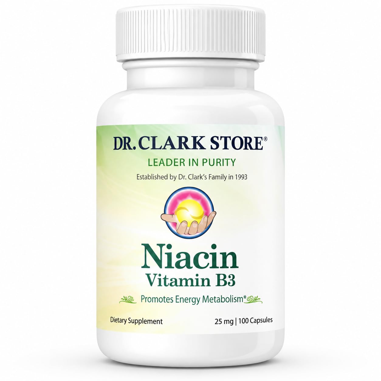 Dr Clark Store Niacin (Vitamin B3) Supplement – 25mg, 100 Gelatin Capsules 25mg Capsules