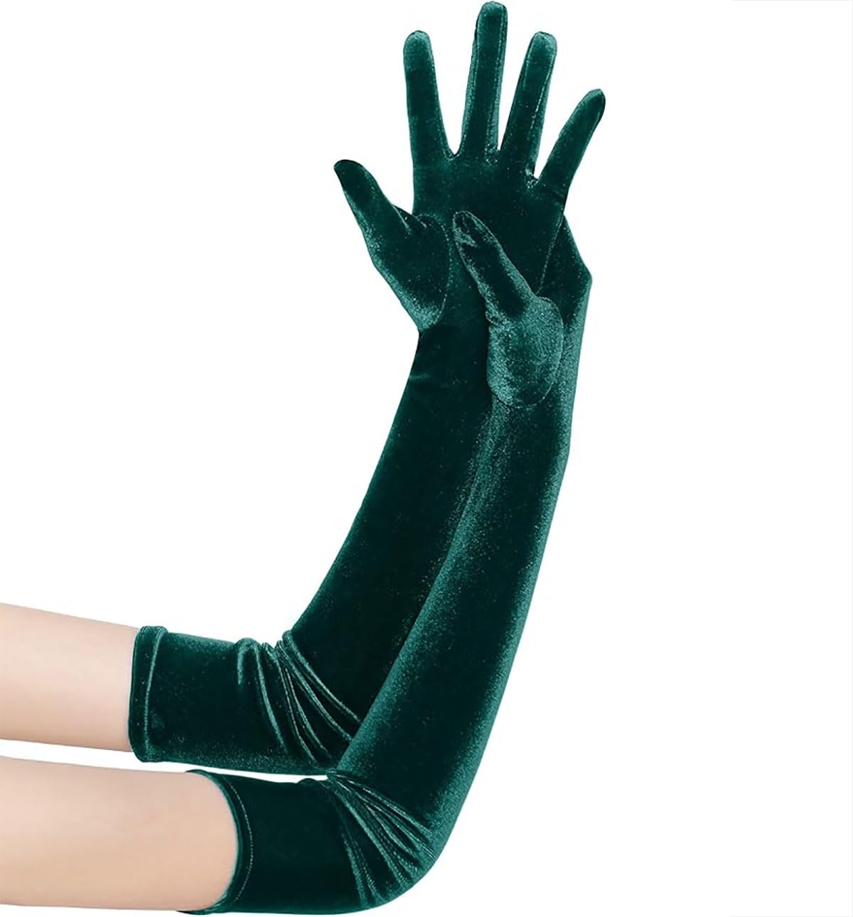 Long Velvet Elbow-Length Gloves for Women - Opera Style Satin Gloves, Black Bridal Wedding Dress Gloves, Flapper Party Evening Accessories-image-42