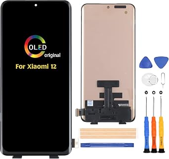 Replacement for Xiaomi 12 Original LCD Display Touch Screen Glass Digitizer 2201123G,2201123C 6.28 inch Full Assembly with Repair Tool Kits