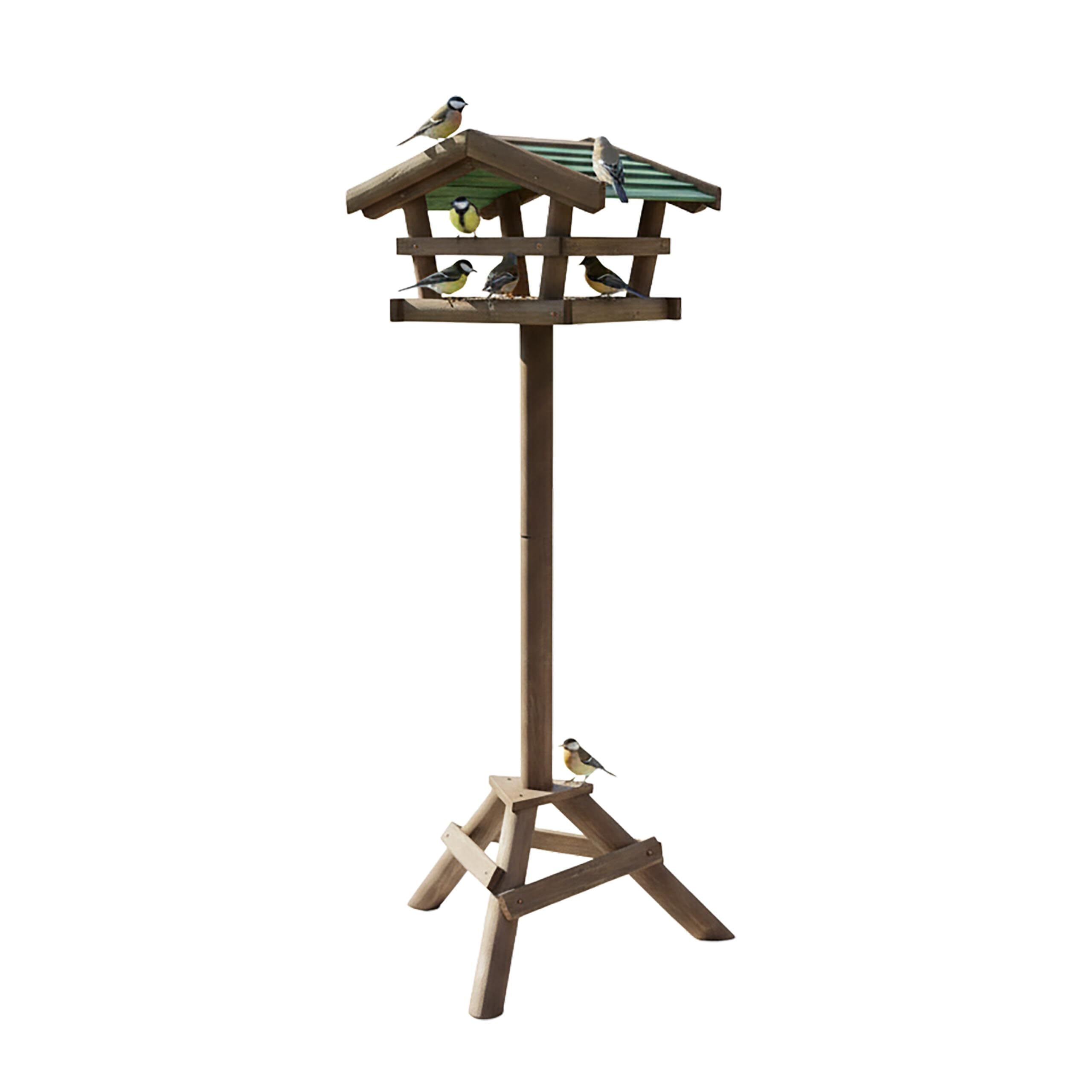 Relaxdays Casetta per Uccelli con Supporto HLP 100 x 37 x 43 cm Nido Uccellini in Legno mangiatoia