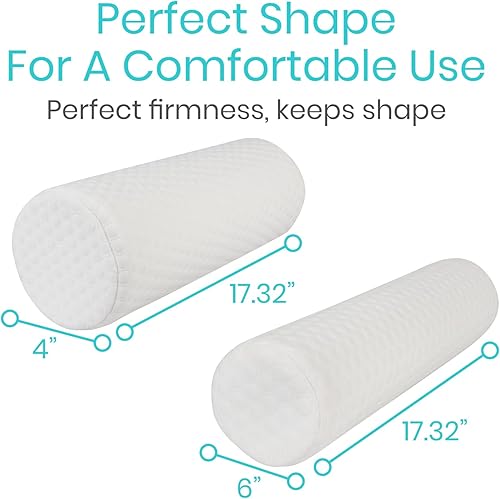 Miniatura 3 de Xtra-Comfort Rollo cervical  Alivio del dolor  Cojín lumbar suave para piernas y espalda  Soporte firme de espuma viscoelástica con funda extraíble