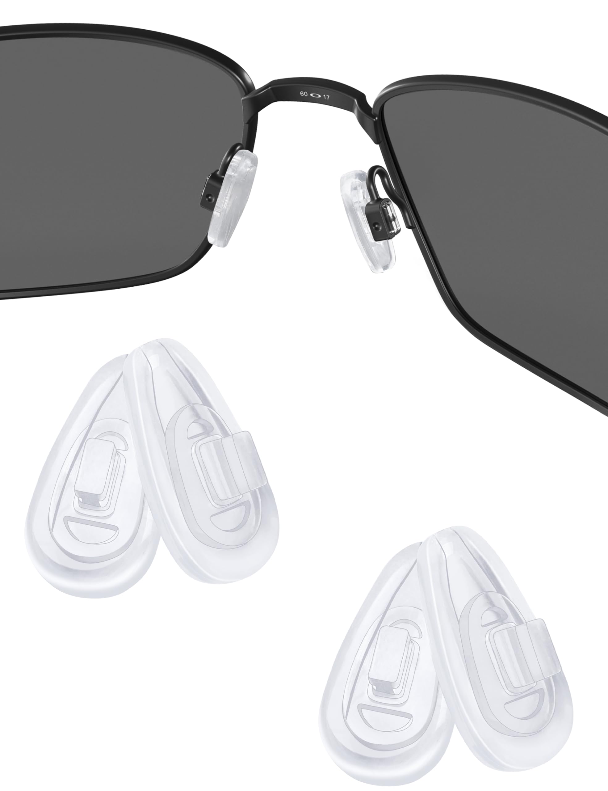 Replacement Nose Pads for Oakley Socket 5.5 OX3218/Socket 5.0 OX3217/Socket Ti OX5019/Steel Plate OX3222/Contrail Eyeglasses
