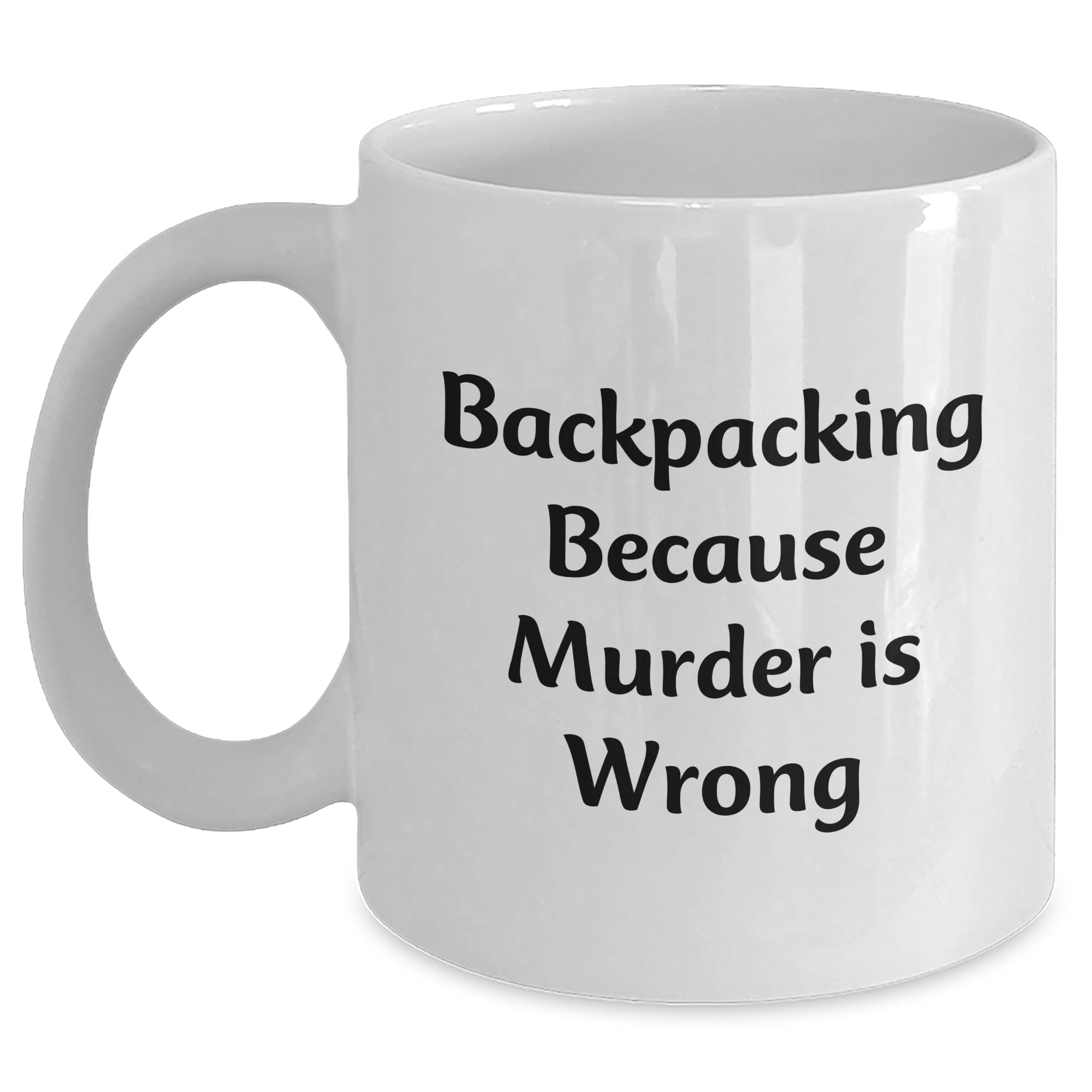 CUCOLUS Backpacking Humor White Coffee Mug Gifts from Friends for Birthday