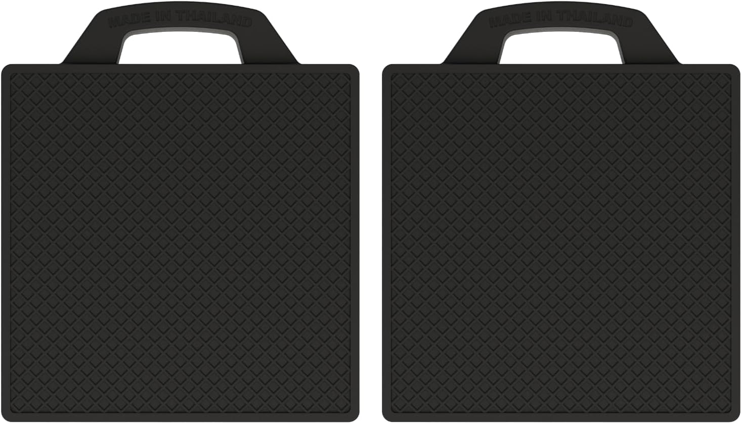 14.2" x 16.8" x 2" Heavy-Duty Rubber Outrigger Pads, Portable RV Jack Pads with Handle, Stabilizing Landing Pads, RV Leveling Blocks (2 Pack)