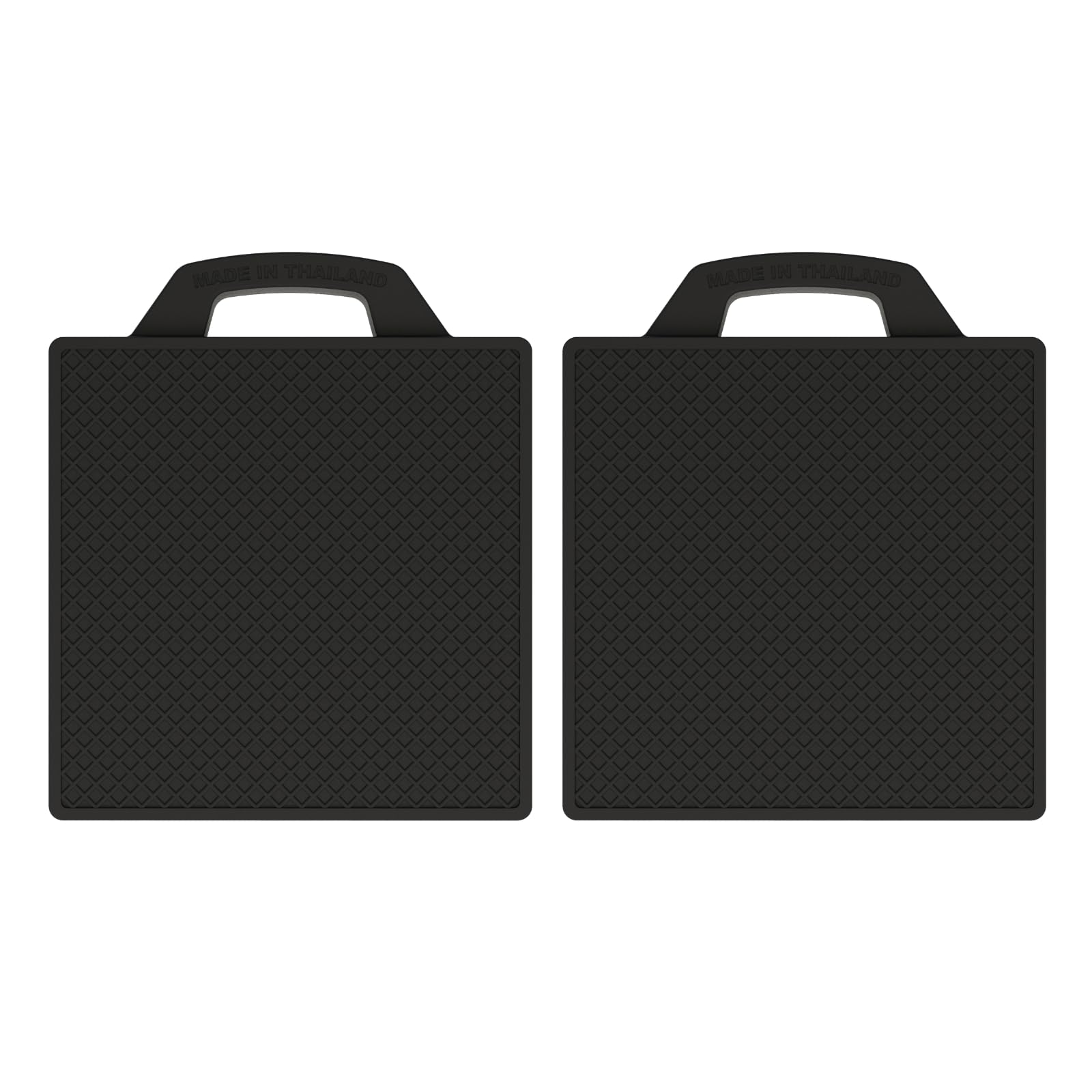 VILBLE 14.2" x 16.8" x 2" Heavy-Duty Rubber Outrigger Pads, Portable RV Jack Pads with Handle, Stabilizing Landing Pads, RV Leveling Blocks (2 Pack)