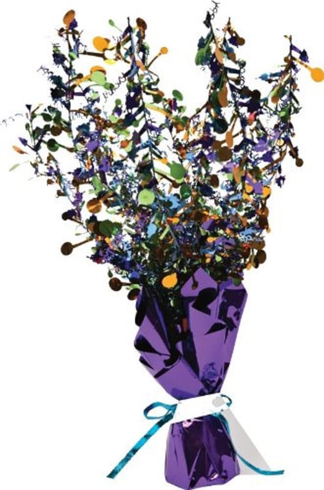 Creative Converting Purple Metallic Foil Spray Centerpiece Party Supplies, Multicolor