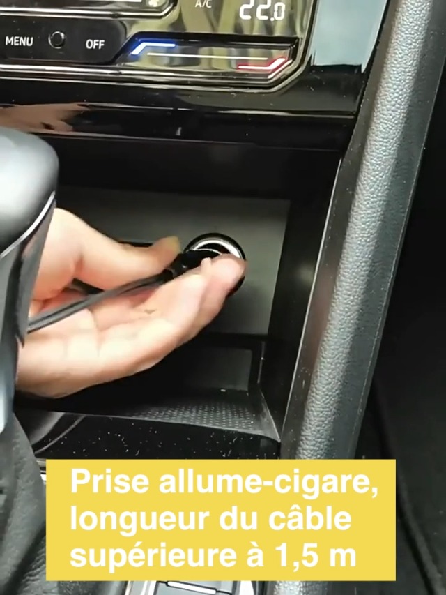 Chauffage Voiture 2 En 1 12V - 120W, Chauffage Et Ventilation, Rotation 360°, Avec Support Ventouse