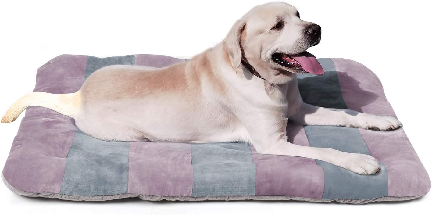 JoicyCo Large Dog Bed Crate Pad Mat 42" Dog Cat Pet Bed Sleeping Mats Washable Non Slip Mattress Kennel Pads