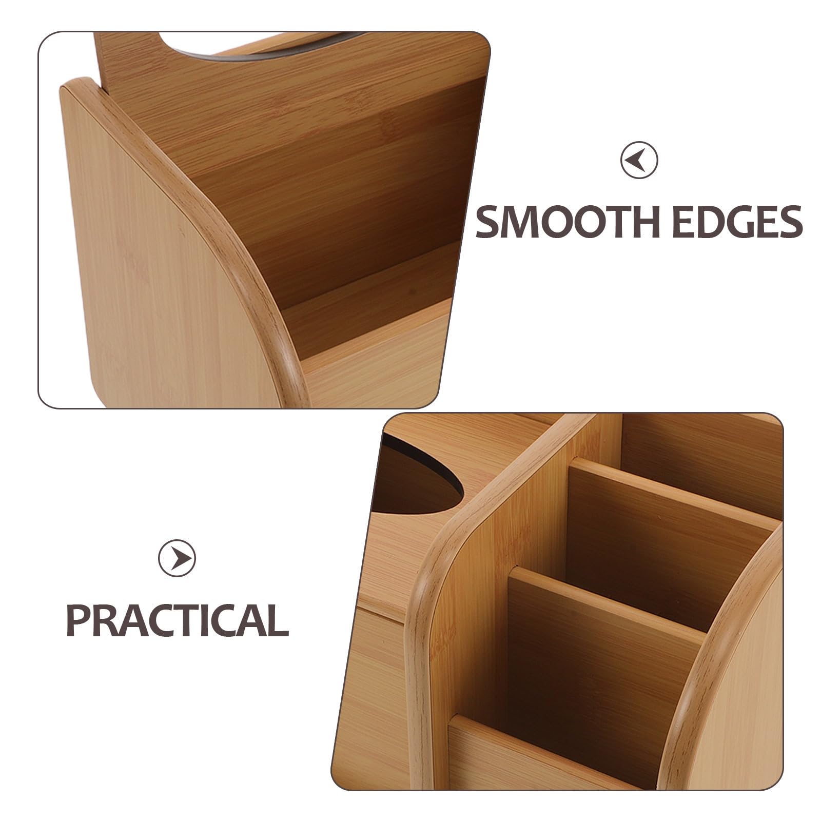 PRETYZOOM Compartimentos Pequeños De Madera, Funda Para Teléfono, Pañuelos, Organizador Para Mando A Distancia, Pilas, Tocador Para Lápiz De Dormitorio Con Organizador De Café,