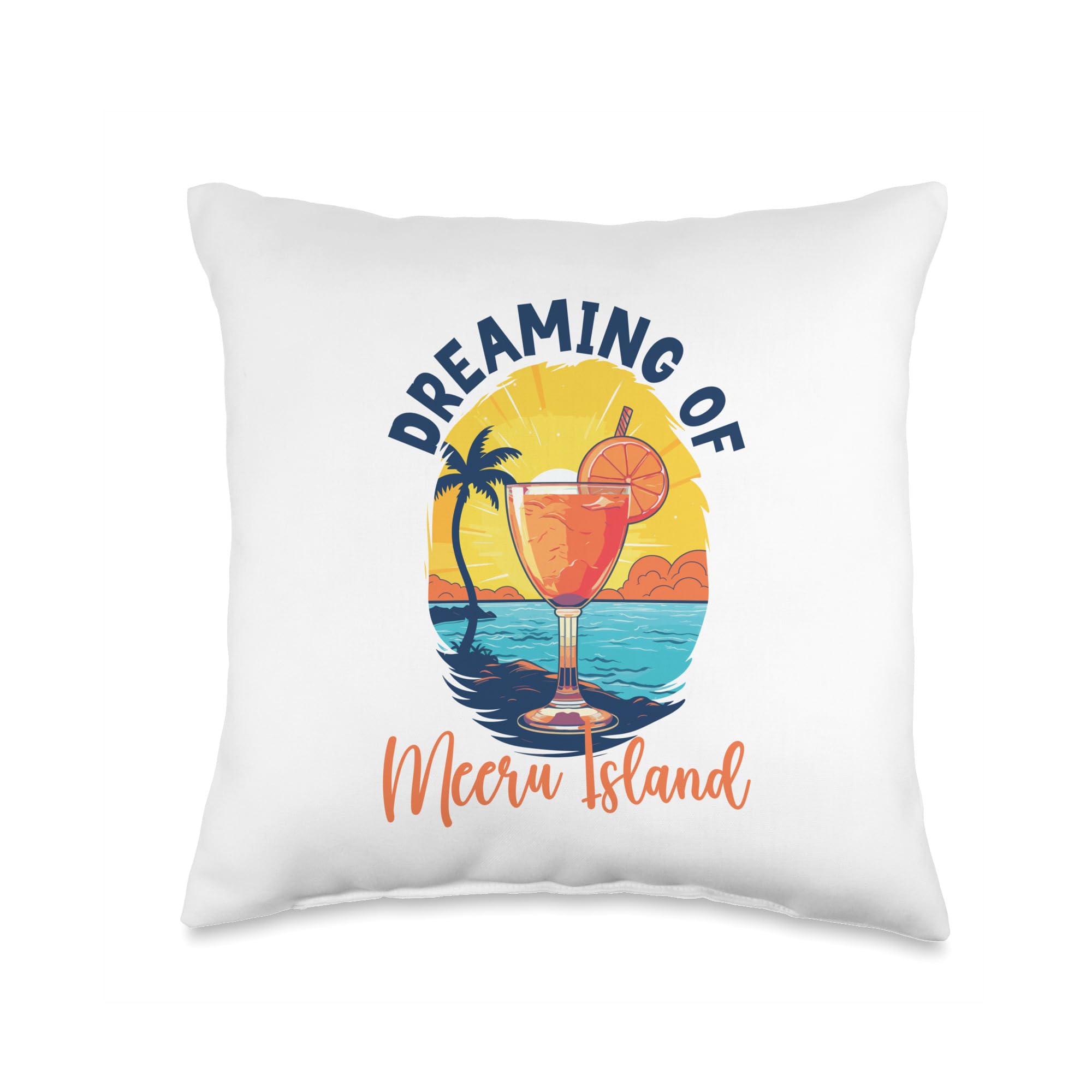 Dreaming of Meeru Island Throw Pillow