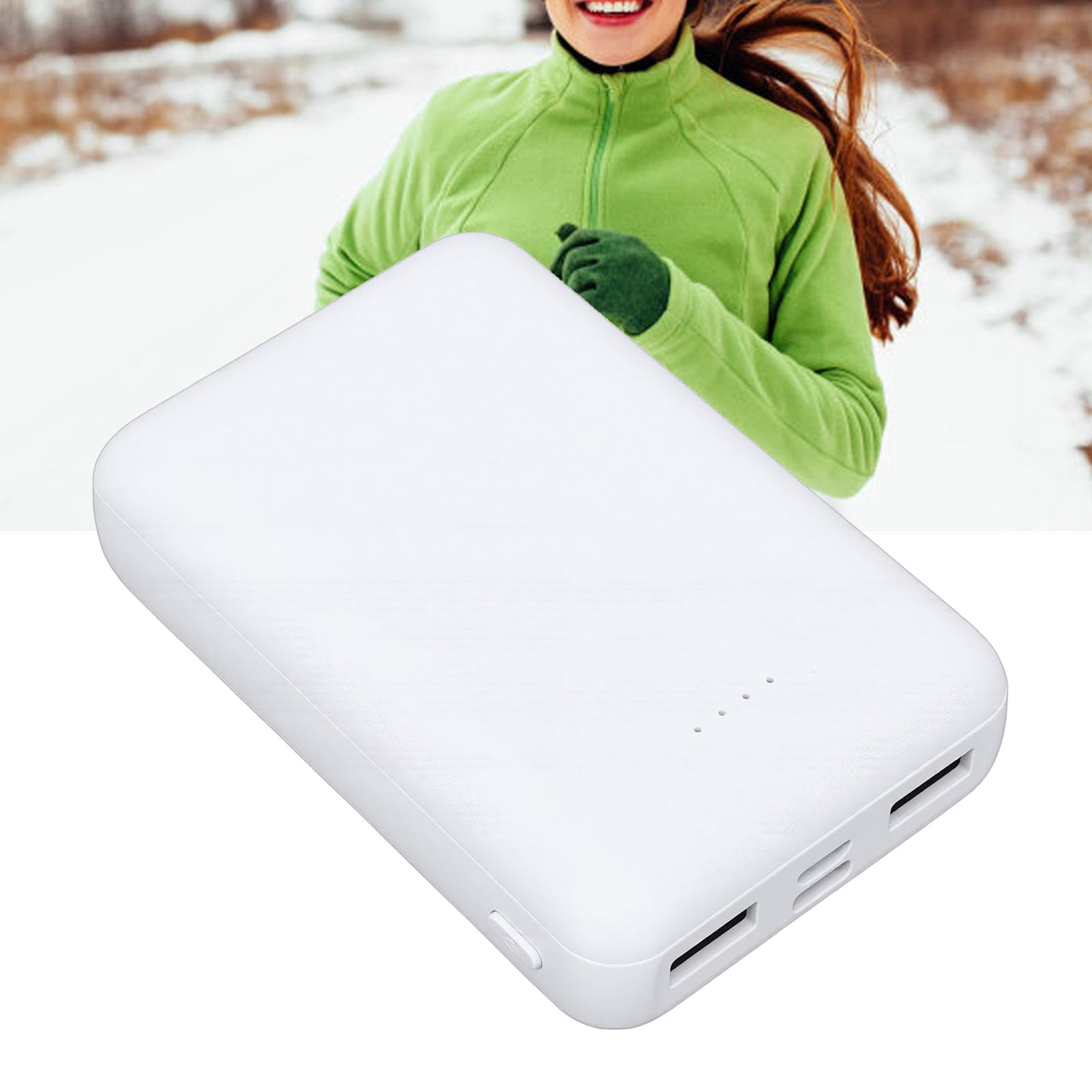 Annadue Batterie Externe 10 000 MAh pour Gilet Chauffant, Vêtements, Conception de sécurité, Indicateur de Puissance Intelligent pour Extérieur, Camping, Voyage,