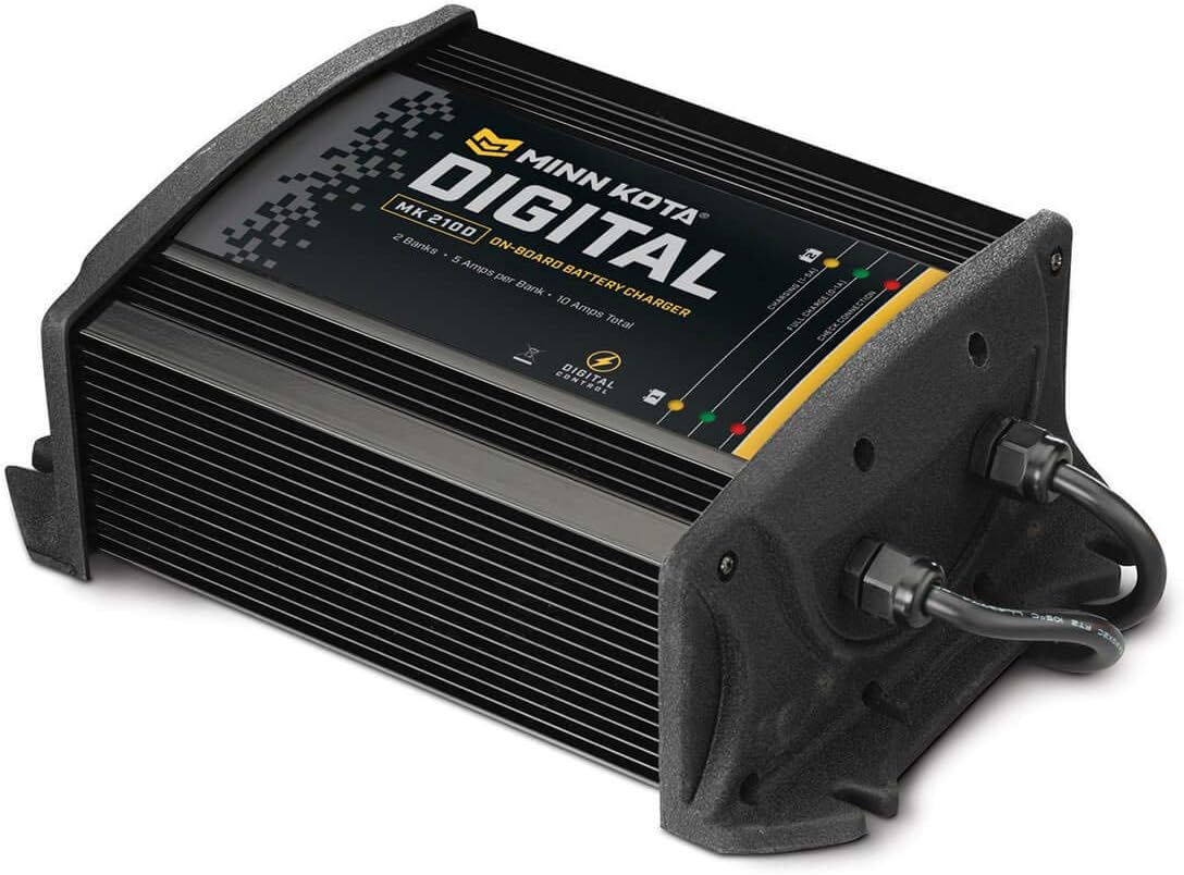 Minn Kota 1822105 MK 210D On-Board Battery Charger (2 Banks, 5 amps per bank)