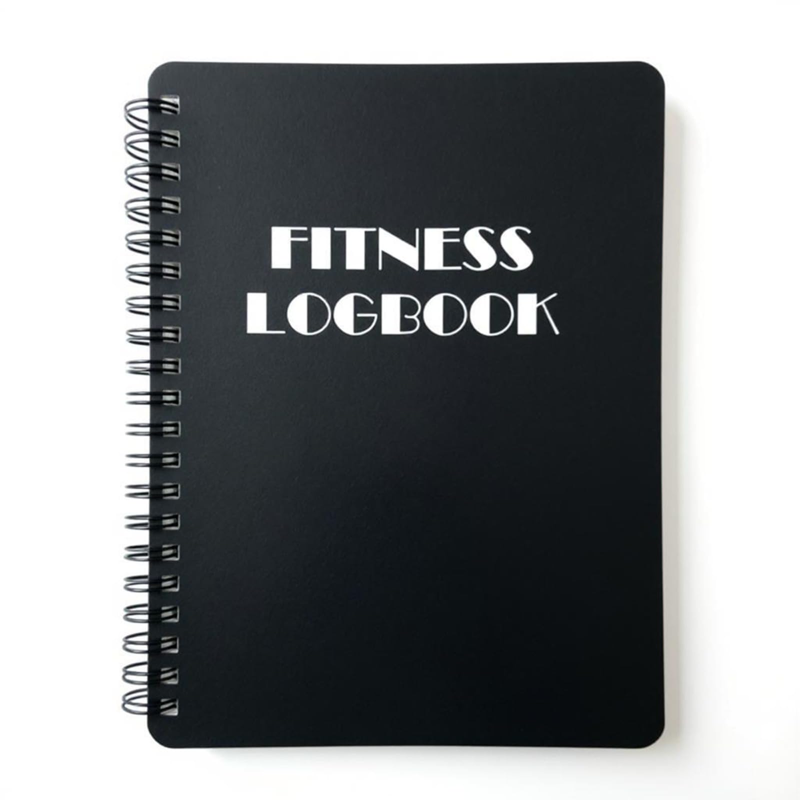 Evapure Fitness & Workout Log Book, Gym Exercise Tracker for Strength, Cardio, Progress & Goals – Undated Fitness Journal for Men & Women, 100 Page - XL (Black)