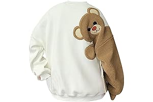 Men's Patchwork Down Jacket with Bear Design
