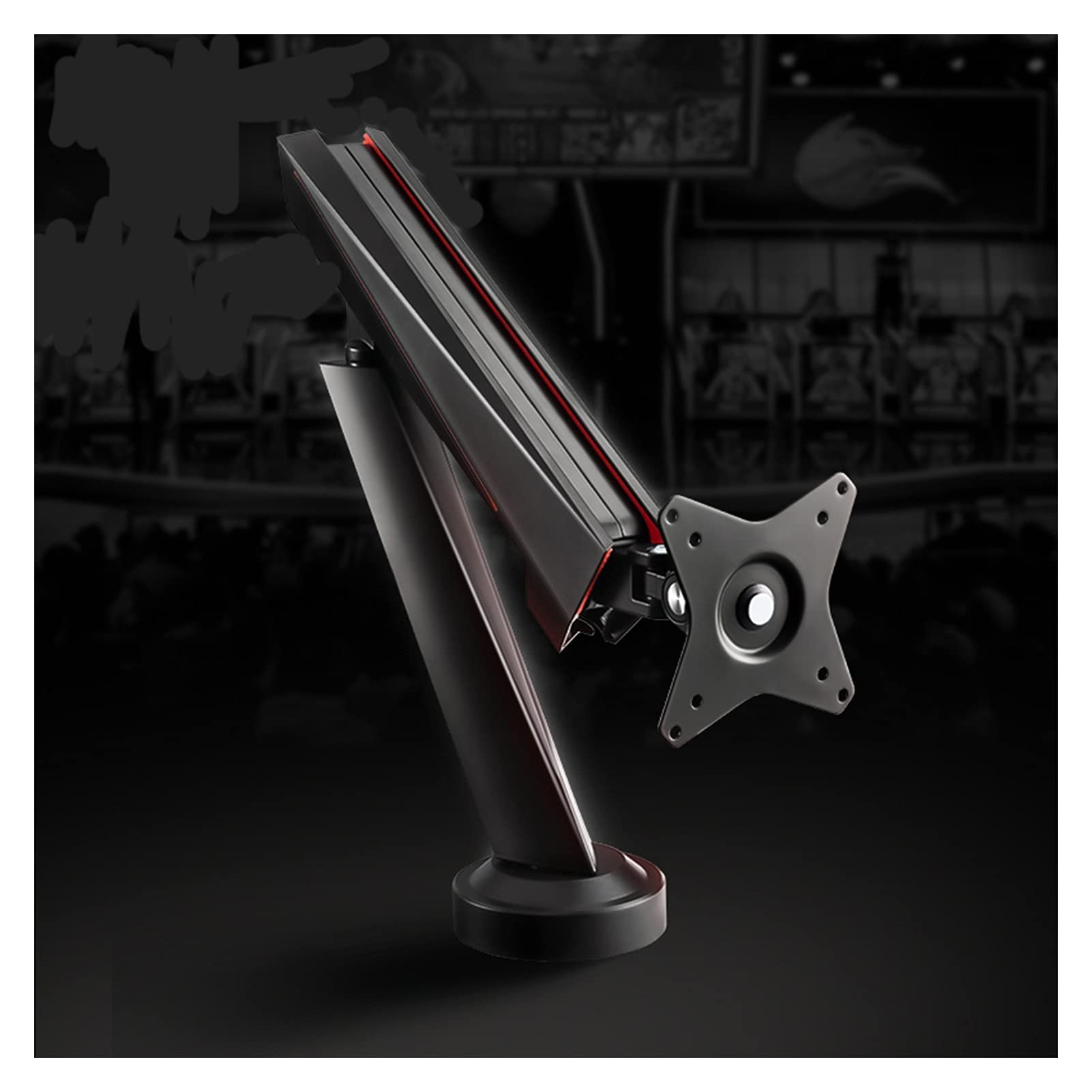 YNBSHGAA Mechanical Spring Single Monitor Desk Mount 17"-32" Gaming Monitor Mount Stand Adjustable Monitor Arm Desk Mount with C-Clamp and Grommet Base