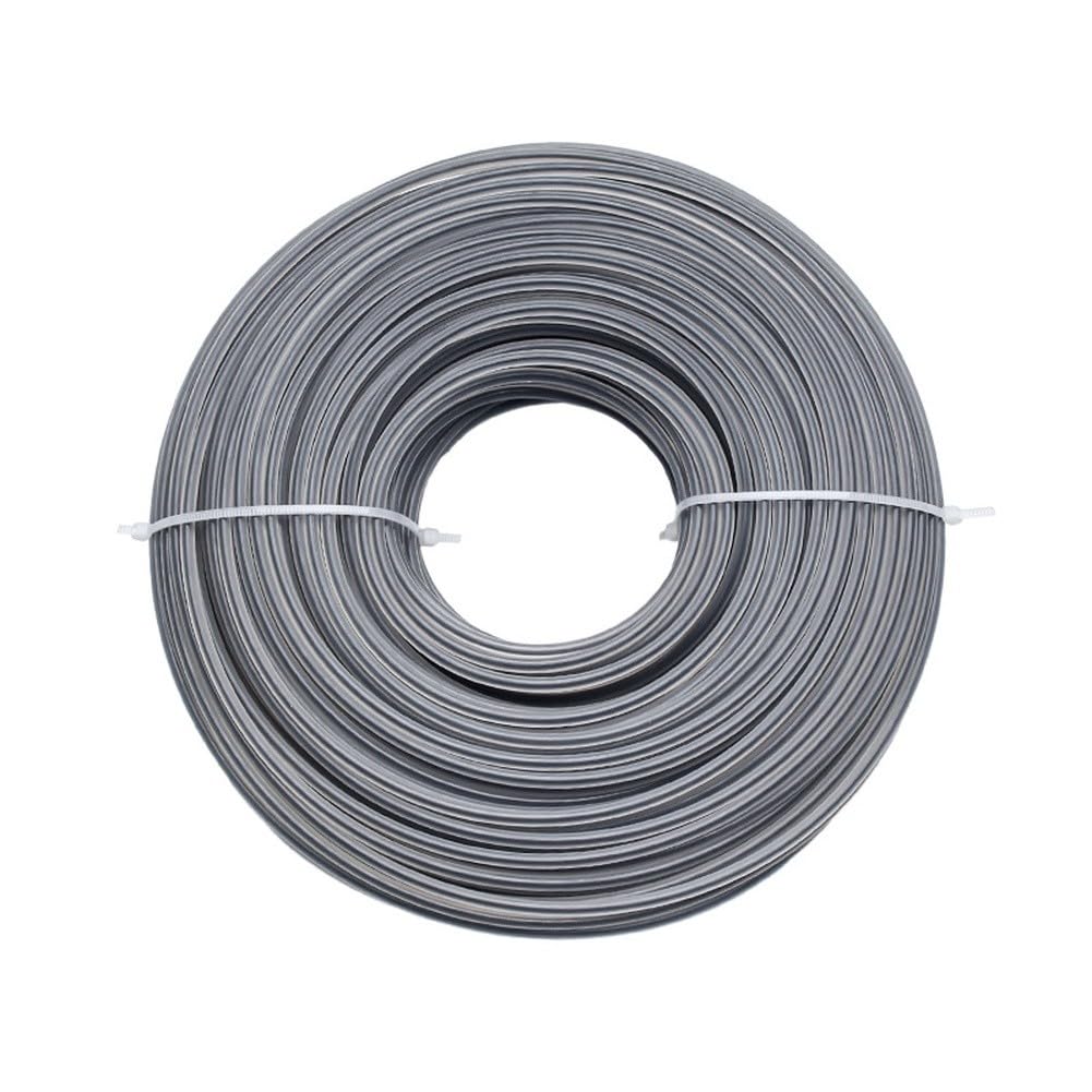 Hilo de desbrozadora de 3,0 mm, reforzado con acero, hilo de nailon duradero para cortacésped, cuidado de malas hierbas, correa de corte resistente, accesorios para herramientas de jardín