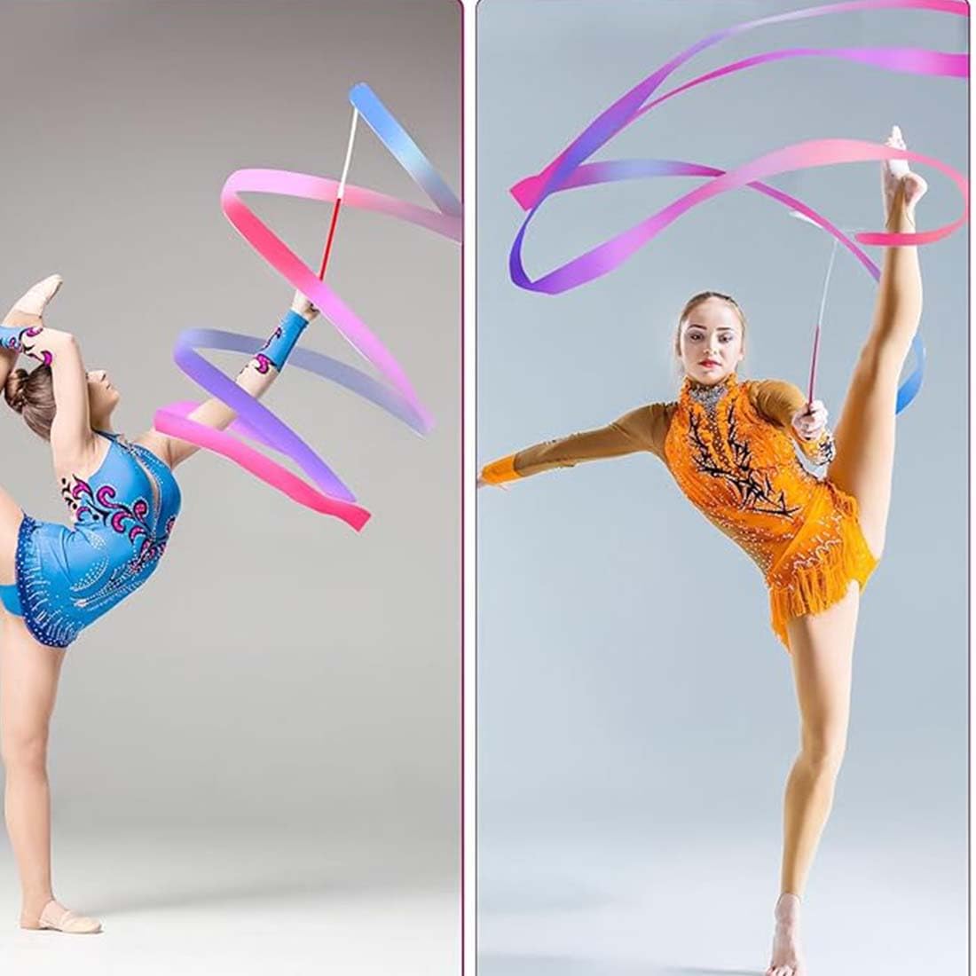 Cinta Gimnasia Ritmica Cintas De Baile Para Niña - 2 Piezas De 2 Metros ...